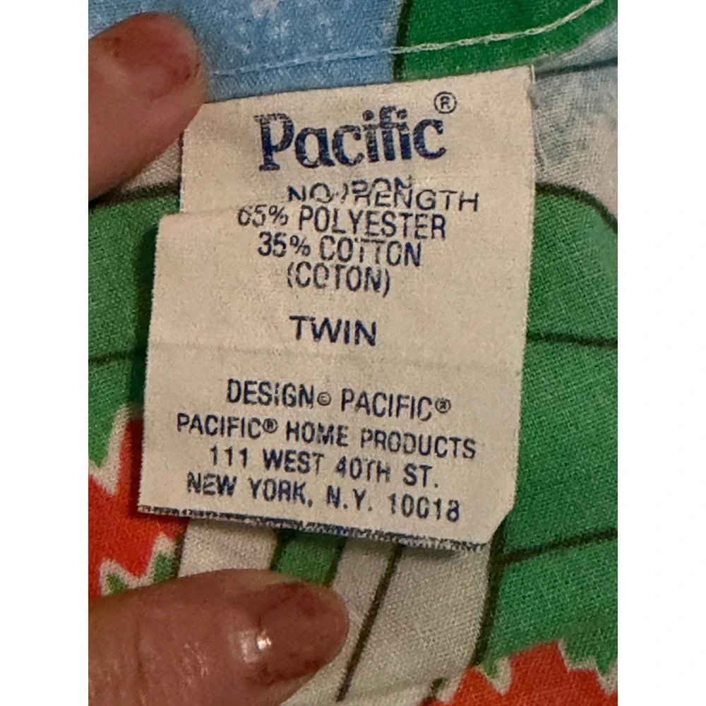 VTG 5pc Disney Mickey Air Mobile Twin Sheet Set Pacific Dumbo Donald Duck Blue